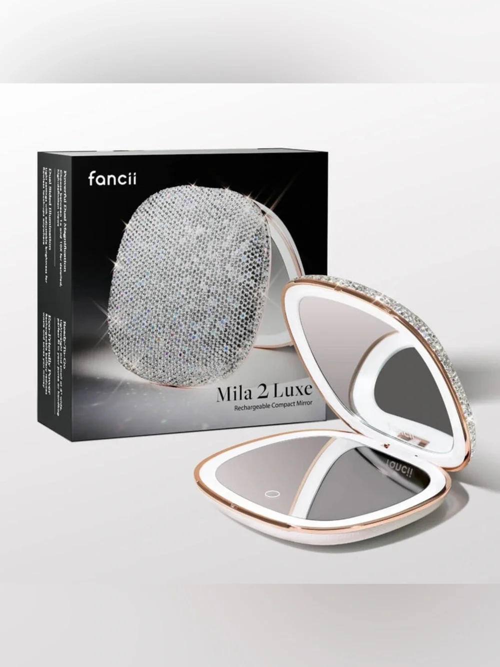 Mila 2 Luxe LED Compact Mirror - Crystals Edition